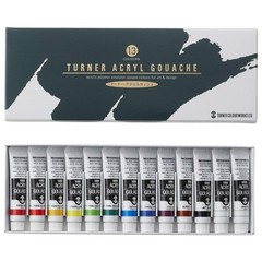 Turner’s Color Acrylic Gouache, 13 Pieces (12 Colors), School Set, AG13C 0.4 …