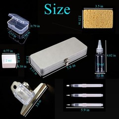 Metal Watercolor Tin Palette with 24 Empty Half Pans, 3 Brushes, 30mL Water B…