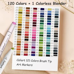 Alcohol Markers Brush Tip – 121 Colors Dual Tip Art Markers Set for Adult Col…