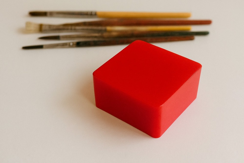 fluorescent red handmade professional encaustic paints single 15ml block