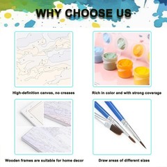 Paint by Numbers Kit for Adults Beginner,Wooden House Adult Paint by Number Kits