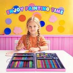 Art Supplies Kit for Ages 4-12,Mermaid Art Case Coloring Set,Drawing Kits wit…