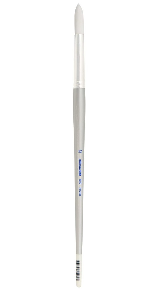 1500 Silverwhite Round Brush Watercolor Acrylics Gouache or Oil Brush Size 12…