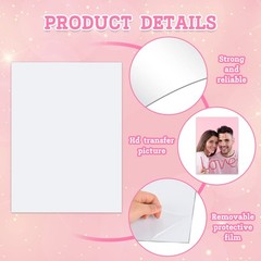 10 Pcs Aluminum Sublimation Blanks Heat, 6 x 8 inches 6 x 8 inches, white 6*8