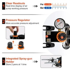 New Vevor Expert Airbrush Kit with Compressor Multi-Use Dual-Action for Art