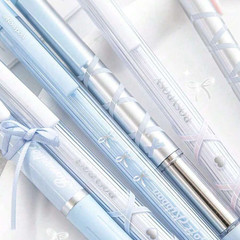 4pcs Soft Ribbon Gel Pens Set Ballet 0.38/0.5mm Ballpoint Quick-Dry Blak Ink Pen