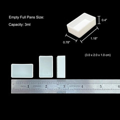 Watercolor Palette Tin Box with 20 Full Pans, Empty Magnetic Squares – Metal Art