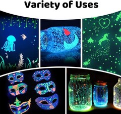 Glow in the Dark Paint, Glow Paint Set of 12 Bright Colors 30Ml/1Oz, Long Lastin