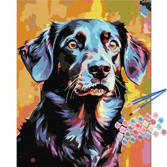TOCARE Black Labrador Paint by Numbers Kit 16″Wx20″L – Frameless, TC-OPC-142