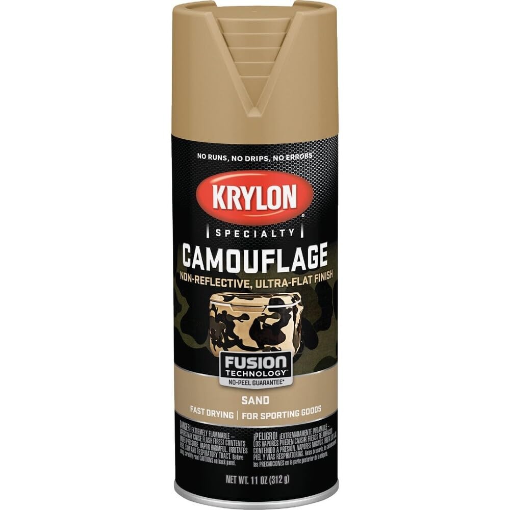 Krylon Camouflage 11 Oz. Ultra-Flat Spray Paint, 11 Ounce (Pack of 1), Sand