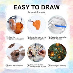 Yezavesu Paint by Numbers Kit for Adults, Scenery Adult Paint by Number Kits on