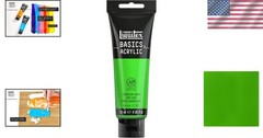 4 Ounce Fluorescent Green Acrylic Paint Ideal for Interior and Exterior Use