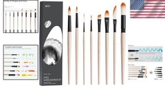 ARTIFY 8-Piece Watercolor Brush Set with Case – Professional Quality for Artists