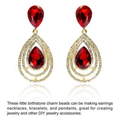 20PCS 12x20mm Alloy Glass Crystal Teardrop Charm Champagne