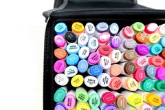 OHUHU 128 Colors Alcohol Markers Oahu Series with Original Case Art Marker Lot