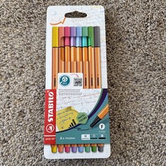 STABILO POINT 88 FINELINER 8 PASTEL COLORS SET 0.4mm LINE WEIGHT