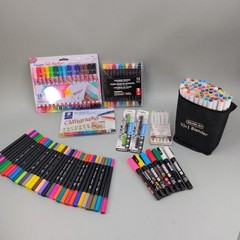 Mixed Brands Multicolor Marker Lot POSCA Shuttle Art Tulip Zebra Staedtler