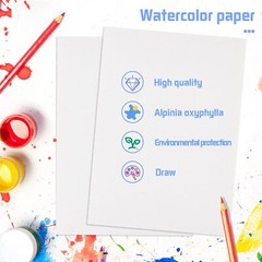 Watercolor Paper 120 Sheets 4 x 6 Inch 140 lb/300 GSM Cold Press White