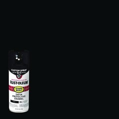 Rust-Oleum Stops Rust 5-in-1 Spray Paint, Satin Black, 12 oz Aerosol Can, 2/Pack