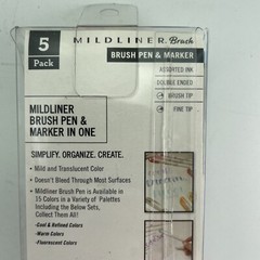 Zebra Mildliner Double Ended Highlighter Marker Set/Brush Pen Marker Set 5 each