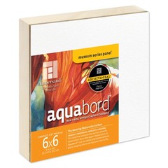 Aquabord 6×6 Inch 7/8 Inch Flat Profile Watercolor Painting Panel Absorbent