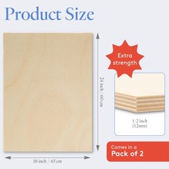 Baltic Birch Plywood, 12 mm 1/2 x 18 x 24 Inch, B/BB Grade Sheets| Woodpeckers