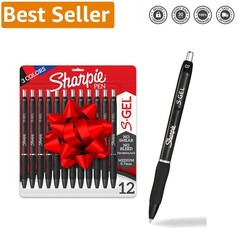 Comfort Grip S-Gel Pens – 12 Assorted Medium Point 0.7mm for Creative Expression
