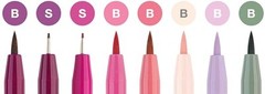Faber Castell Pitt Artist Pens Brush Lettering Set Pink Red Floral Tones 8 Pack