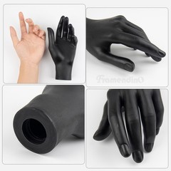 Framendino, Female Mannequin Hand Ring Holder Display for Jewelry Left, Black