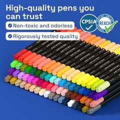 Ready-to-Use 72-Count Dual-Tip Acrylic Marker Set – Perfect for Kids & Adults