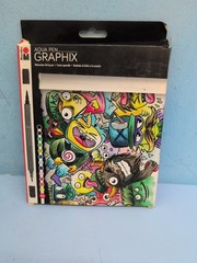 Marabu Graphix Aqua Pen Watercolour Twin Tip Felt Pens 12 pc Assorted Colors