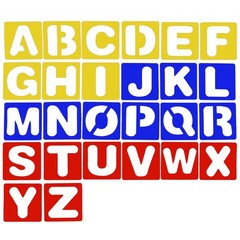 TecUnite 26 Pieces Alphabet Stencils Set Plastic Letter 4 x 4 Inches