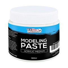 U.S. Art Supply Acrylic Modeling Paste – 16.9oz 16.9 Fl Oz (Pack of 1), White