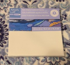 Artists Loft 6” x 6” Back Stapled Traditional Canvas In Original Clear Wrap New