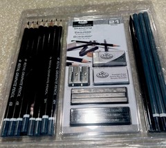 21 Piece Sketching Artist Set Graphite Pencil & Charcoal Drawing Sticks 4H – 6B