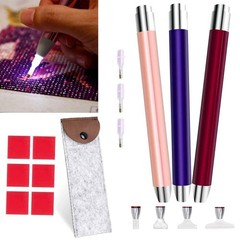 VAVCASE diamond art painting Pen with Light 5.51 x 0.79 inches, Blue,Red,Pink