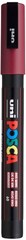 POSCA PC-3M Water-Based Paint Markers, Reversible Fine Tip (0.9-1.3mm), Red Wine