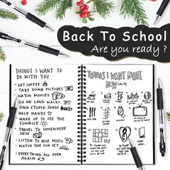 30 Pack Black Gel Pens – Fine Point 0.7mm Smooth Writing for School & Office