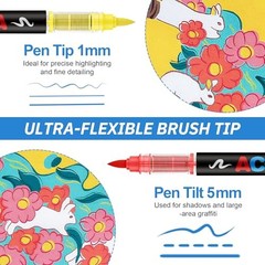240 Acrylic Paint Markers, Brush Tip Acrylic Paint Pens, Quick 240 Colors