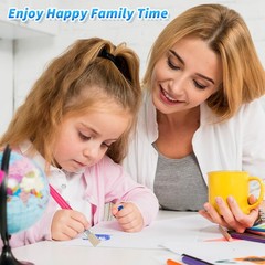 64 PCS Paint Brushes Kids Sets Washable Round Flat Brush For Face Painting