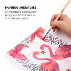 Grabie Paint Brush Set, 11 Pcs Miniature Brushes for Fine Detailing Art