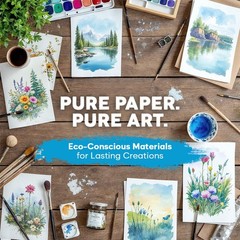 64 Sheets Watercolor Paper Pad – 5″x7″ – Water 5″ x 7″, 64 Sheets, white