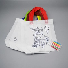 20pcs DIY Graffiti Bag Coloring Markers Handmade Painting Non Woven Bags for