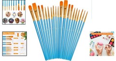 Multi-Purpose 20PCS Paint Brush Set for All Artistic Needs – Perfect for Gifting