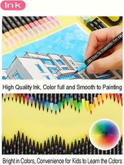 Dual Tip Markers for Kids, Washable Markers Set, Art Marker with Stand Portab…