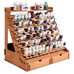 Plydolex Plywood Storage Rack – 105 Bottle Holes for 17 ml Vallejo Wood