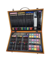 Darice Studio 71 Deluxe Art Set in Wooden Case 80 Pieces
