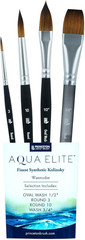 Artist Brush Co Aqua Elite 4850 Series – 4Pc Watercolor Brush Set – Synthetic Wa