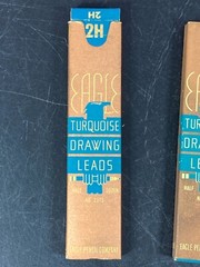 Eagle Turquoise Drawing Leads 81 Total 2375 2H 6H Wood Inserts Lot Vintage
