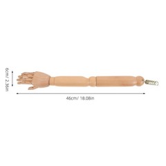1 Pair Realistic Wooden Poseable Mannequin Hands Flexible Joints Display Arm